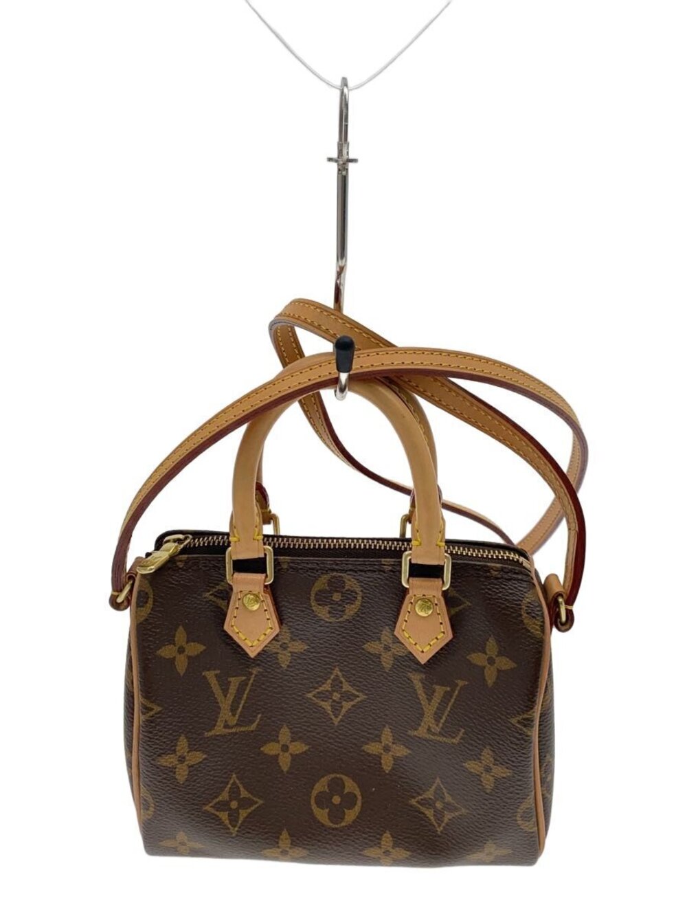 LOUIS VUITTON Speedy Shoulder Bag Brown All over